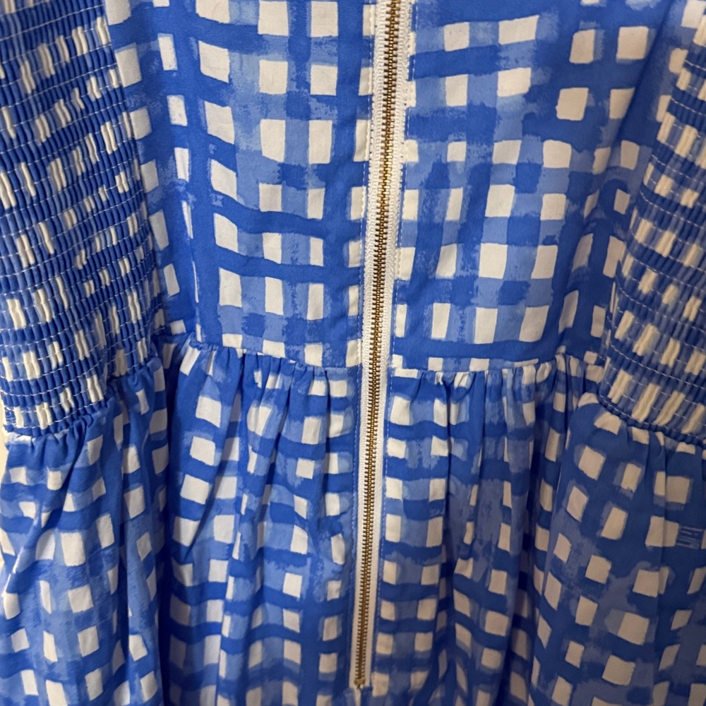 Lilly Pulitzer Blue and White Checkered Mini Dress - Picture 4 of 4